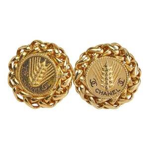 Chanel Cc Logo Round Clip-On Earrings #209763C51B
